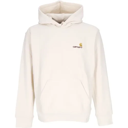 Hoodies, male, , Size: XL Men's Hooded American Script Sweatshirt - Carhartt WIP - Modalova