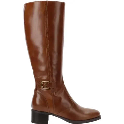 Leather Women Boots with Zip Closure , female, Sizes: 4 UK - Nerogiardini - Modalova