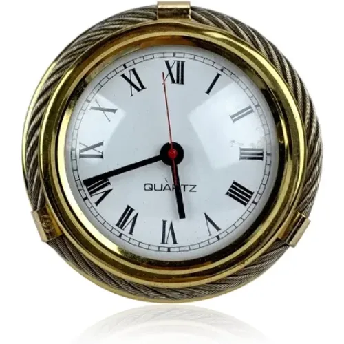 Vintage Metal Desk Clock - , unisex, Sizes: ONE SIZE - Gucci Vintage - Modalova