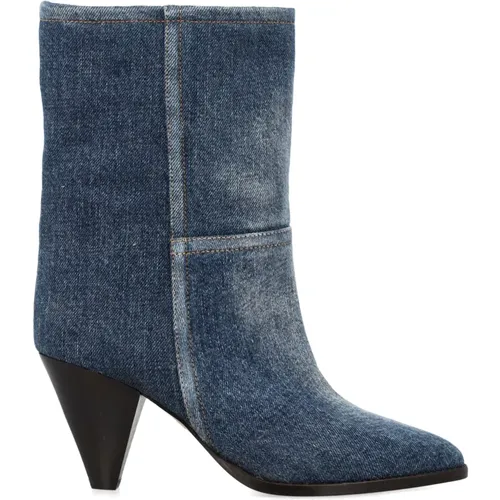 Denim Stiefel mit Kegelförmigem Absatz , Damen, Größe: 36 EU - Isabel marant - Modalova