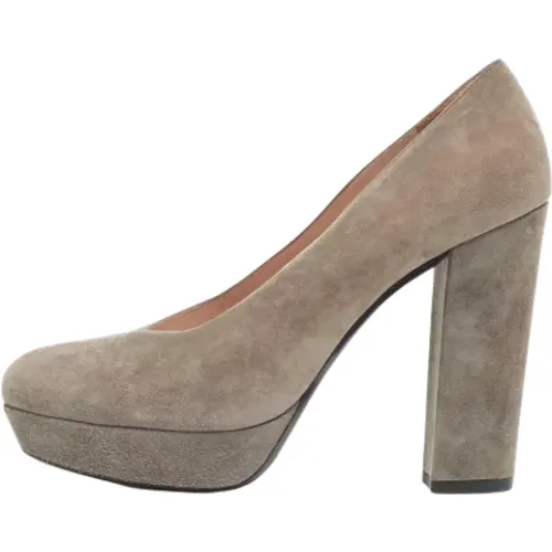 Pre-owned Suede heels , female, Sizes: 7 UK - Miu Miu Pre-owned - Modalova