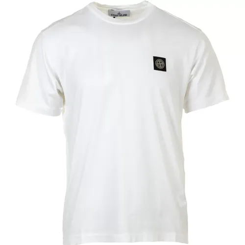 Weiße T-Shirt und Polo Kollektion , Herren, Größe: M - Stone Island - Modalova