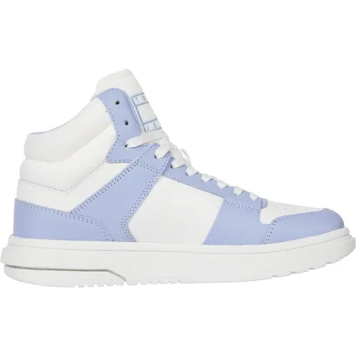 Clear Blue Sneakers Round Toe Lace-Up , female, Sizes: 4 UK, 7 UK, 5 UK, 3 UK - Tommy Jeans - Modalova