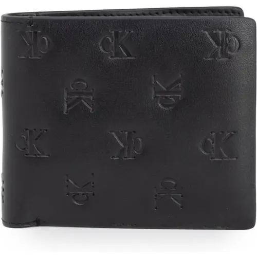 Wallets & Cardholders, male, , Size: ONE SIZE Leather Wallet with Print - Calvin Klein - Modalova