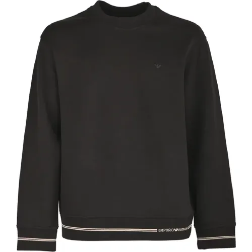 Herren Double Jersey Sweatshirt mit Adler-Logo , Herren, Größe: 2XL - Emporio Armani - Modalova