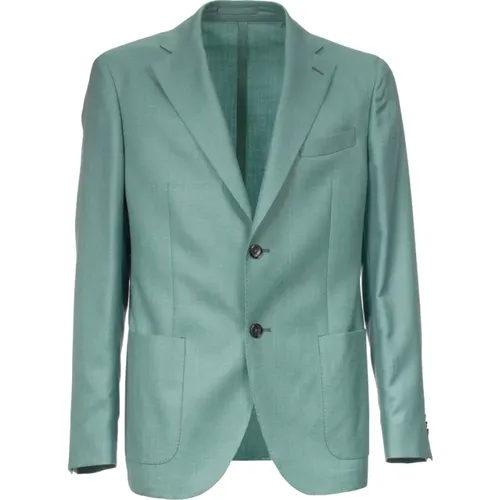 Blazers, male, , Size: 4XL Wool, Silk, and Linen Jacket - Lubiam - Modalova