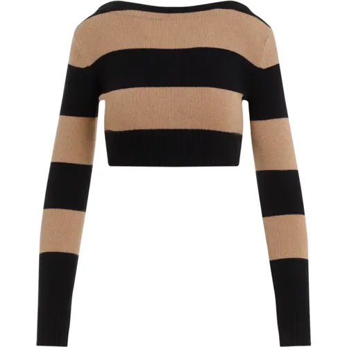 Blue Camel Crop Sweater , female, Sizes: M - Max Mara - Modalova