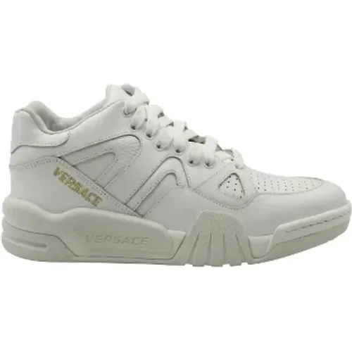 Leather Paneled Sneakers , female, Sizes: 7 UK - Versace - Modalova