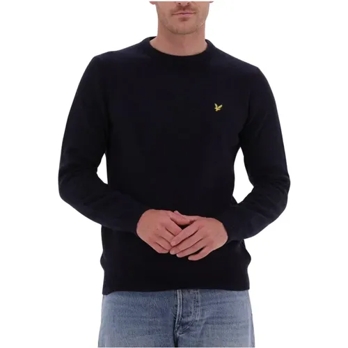 Herren Rundhals Lambswool Blend Pullover , Herren, Größe: S - Lyle & Scott - Modalova