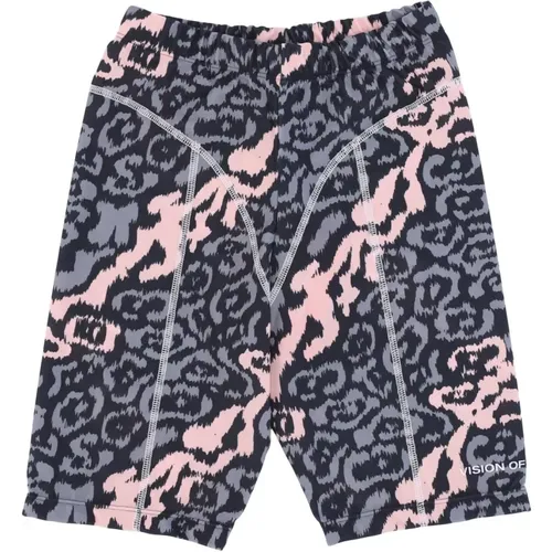 Leopard Cycling Shorts Pink/Grey , female, Sizes: M, S - Vision OF Super - Modalova