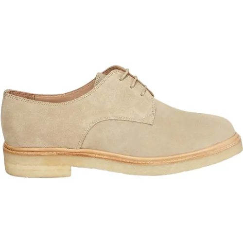 Taupe Suede Derbies mit Crêpe-Sohle - Zespà - Modalova