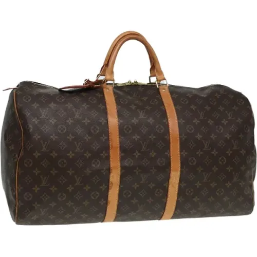 Pre-owned Weekend Bags, female, , Size: ONE SIZE Pre-owned Canvas travel-bags - Louis Vuitton Vintage - Modalova