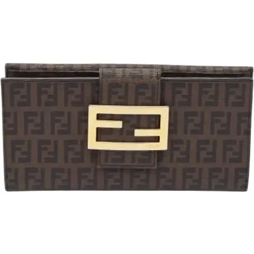 Pre-owned Coated canvas wallets , female, Sizes: ONE SIZE - Fendi Vintage - Modalova