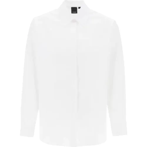Klassisches Weißes Hemd , Damen, Größe: 2XS - pinko - Modalova