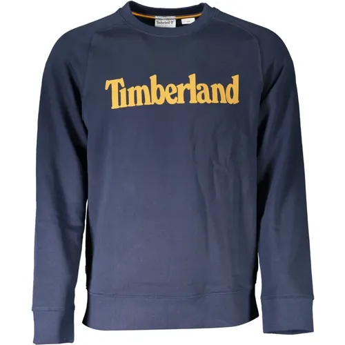 Sweatshirts, male, , Size: S Cotton Sweater with Logo Print - Timberland - Modalova