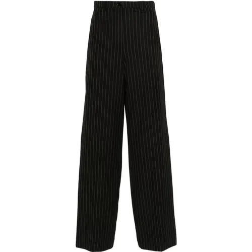 Wide Trousers, female, , Size: S Pinstripe Trousers - PATRIZIA PEPE - Modalova