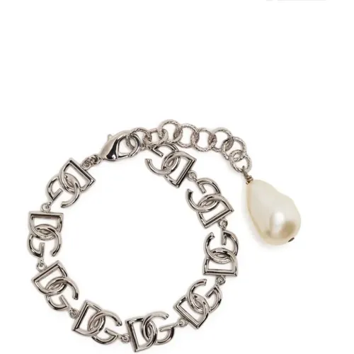 Goldene Perlenkette , Damen, Größe: ONE Size - Dolce & Gabbana - Modalova