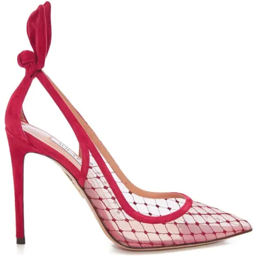 Pumps, female, , Size: 6 1/2 US Net Pump Bow Tie Elegant Style - Aquazzura - Modalova