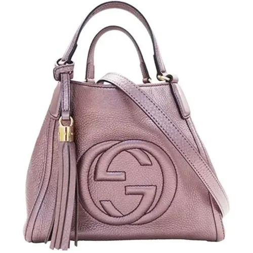 Pre-owned Tote Bags, female, , Size: ONE SIZE Pre-owned Leather handbags - Gucci Vintage - Modalova