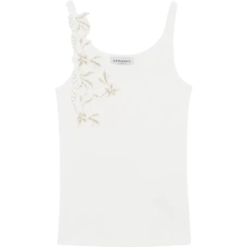 Sleeveless Tops, female, , Size: M Sleeveless Top - Ermanno Scervino - Modalova