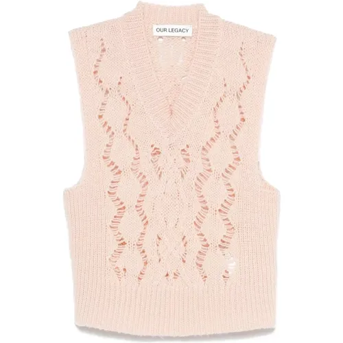 Rosa Fisherman Cable Tank Top , Damen, Größe: L - Our Legacy - Modalova