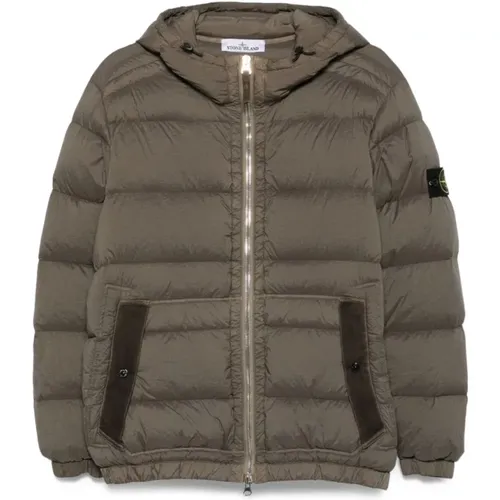 Down Jackets, male, , Size: L Seamless Tunnel Nylon Down-TC Jacket - Stone Island - Modalova