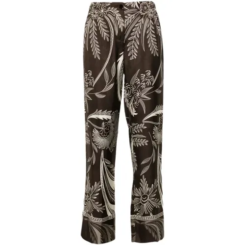 Seidenhose mit Botanischem Muster - F.R.S For Restless Sleepers - Modalova