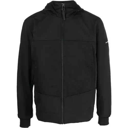 Mix media heavy crinkle jacket , male, Sizes: L, 2XL, S, XL - Calvin Klein - Modalova