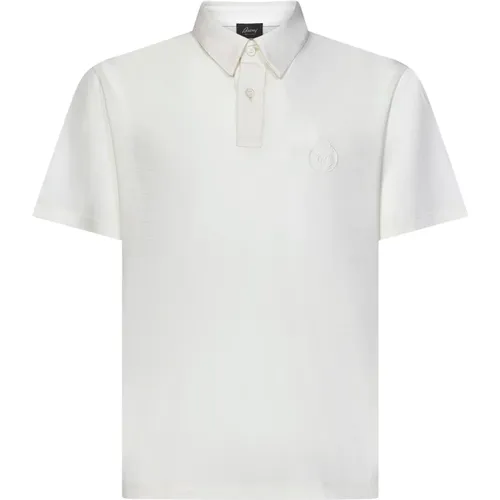 Men's Clothing T-Shirts & Polos Cream Ss24 , male, Sizes: XL, S, L, 2XL - Brioni - Modalova