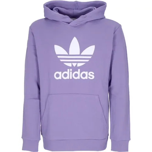 Hoodies, male, , Size: M Classic Trefoil Hoodie Lightweight Sweatshirt - Adidas - Modalova