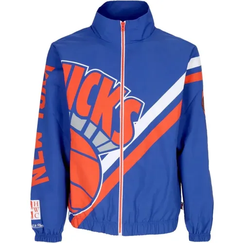 NBA Exploded Logo Windbreaker Jacke , Herren, Größe: S - Mitchell & Ness - Modalova