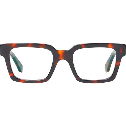Bold Rectangular Eyeglass Frames , unisex, Sizes: 50 MM - Off White - Modalova