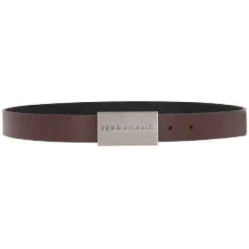 Belts, male, , Size: 95 CM Reversible Leather Belt - Salvatore Ferragamo - Modalova