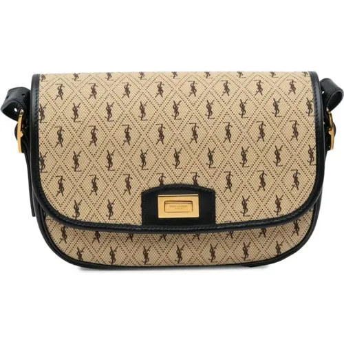 Pre-owned Shoulder Bags, female, , Size: ONE SIZE Pre-owned YSL Canvas Crossbody Bag - Saint Laurent Vintage - Modalova