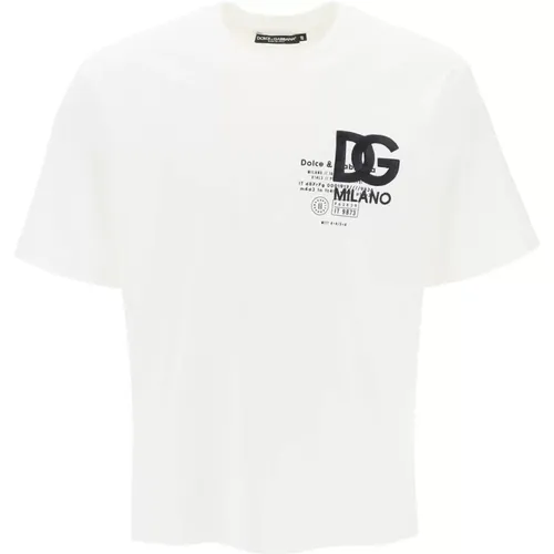 Klassisches T-Shirt , Herren, Größe: S - Dolce & Gabbana - Modalova