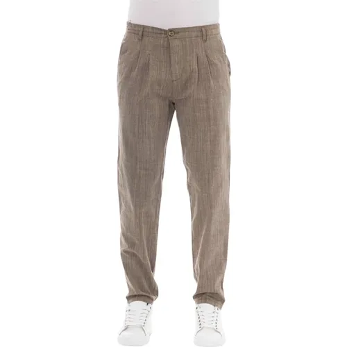 Chino Pants with Button and Zipper Closure , male, Sizes: S, L, XS, M - Baldinini - Modalova