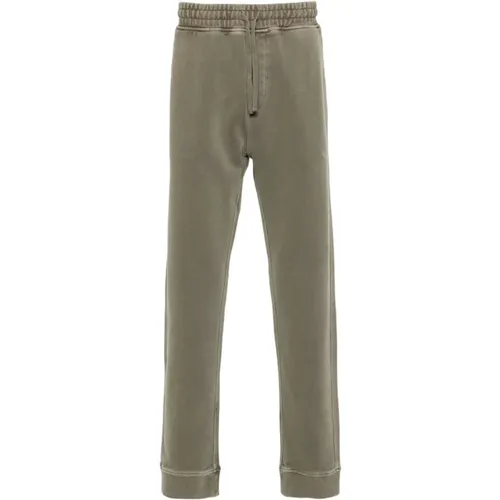 Straight Trousers, male, , Size: L Canvas Trousers Ribbed Ankle - Woolrich - Modalova