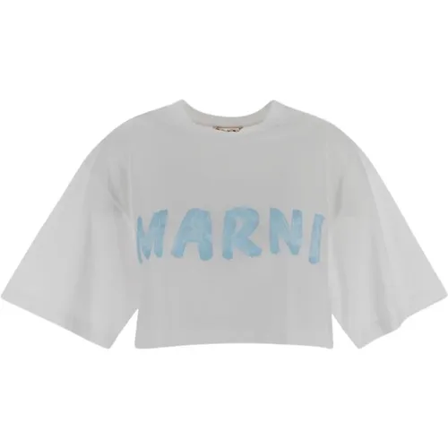 Baumwoll Crop T-Shirt Marni - Marni - Modalova