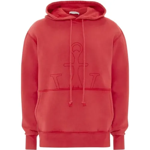 Logo-Embroidered Hoodie , male, Sizes: XS, S - JW Anderson - Modalova