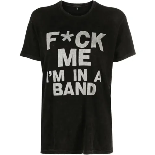 Band Clean T-Shirt Casual Style , female, Sizes: L, M, XL - R13 - Modalova