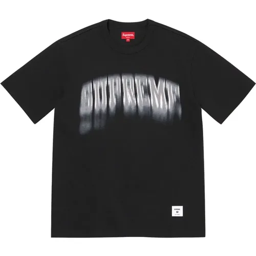 Blurred Arc Limited Edition Schwarzes T-Shirt , Herren, Größe: L - Supreme - Modalova