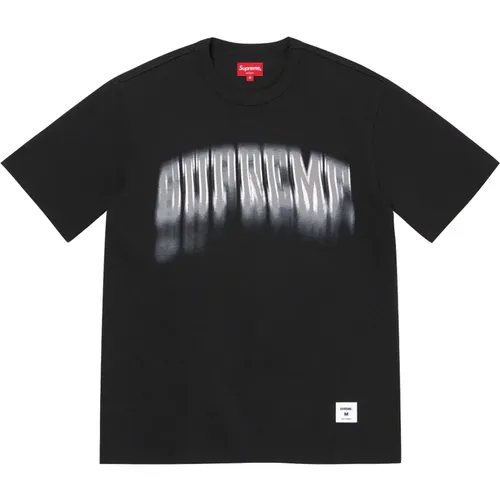 Blurred Arc Limited Edition Schwarzes T-Shirt , Herren, Größe: XL - Supreme - Modalova