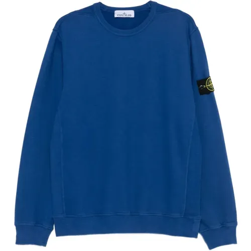 Sweatshirts, male, , Size: XL Logo Patch Crewneck Sweatshirt - Stone Island - Modalova
