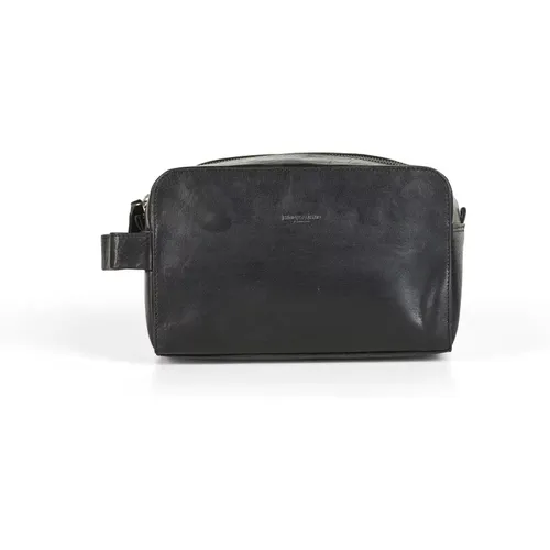 Toilet Bags, male, , Size: ONE SIZE Leather Men's Washbag - Howard London - Modalova