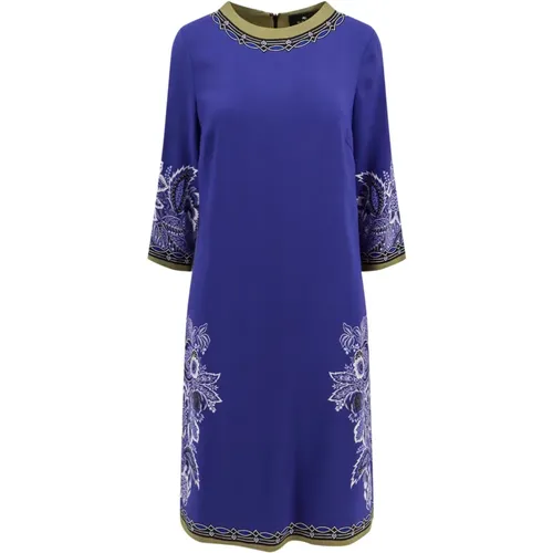 Blaues Kleid mit Langen Ärmeln - ETRO - Modalova