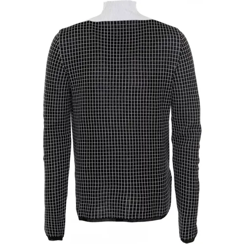 Turtlenecks, male, , Size: XL Checkered Turtleneck Sweater - Marni - Modalova