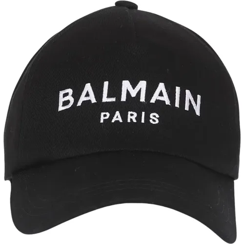 Mütze mit aufgesticktem Paris-Logo - Balmain - Modalova