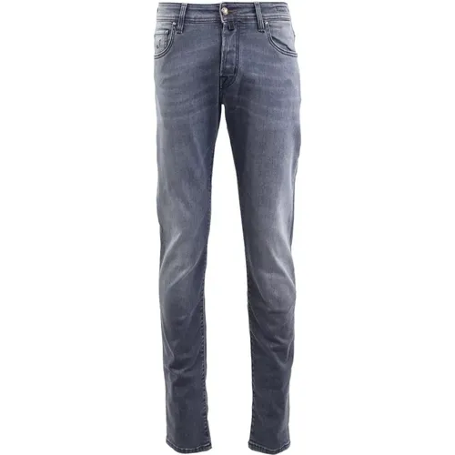 Slim Fit Grey Jeans , male, Sizes: W30 - Jacob Cohën - Modalova