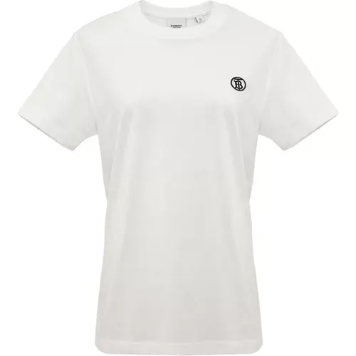 Exklusives T-Shirt mit Thomas Monogramm , Herren, Größe: S - Burberry - Modalova