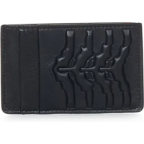 Wallets & Cardholders, male, , Size: ONE SIZE Skeleton Embossed Leather Wallet - alexander mcqueen - Modalova